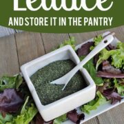 Guide to dehydrating and pantry storage for lettuce.