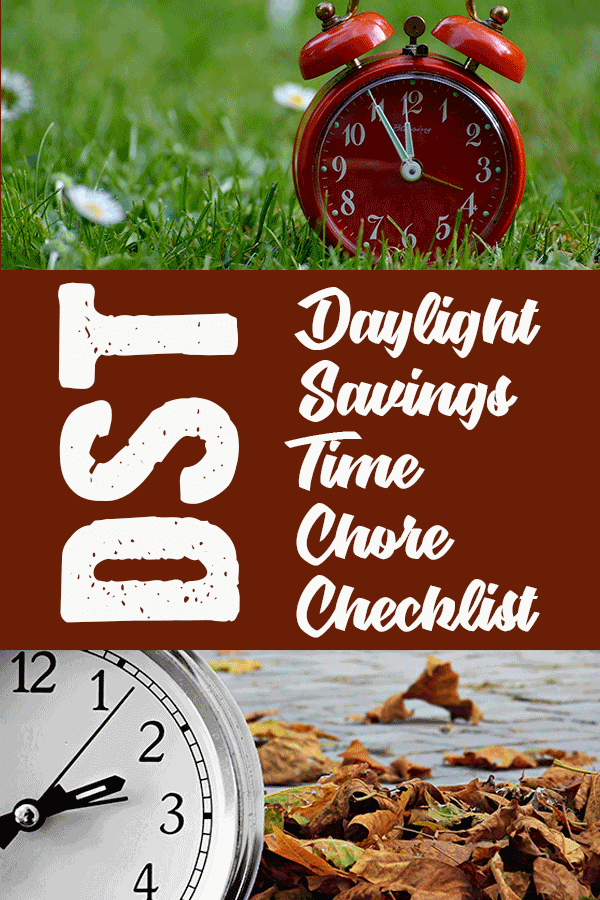 Daylight Savings Time Chore Checklist