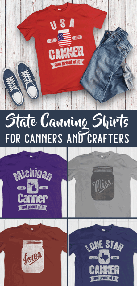 State Canning Jar Tshirts from The Purposeful Pantry