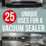 Foodsaver vacuum sealers and jars of food sealed.