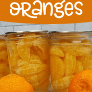 Mandarin orange segments that have been canned with some fresh oranges.