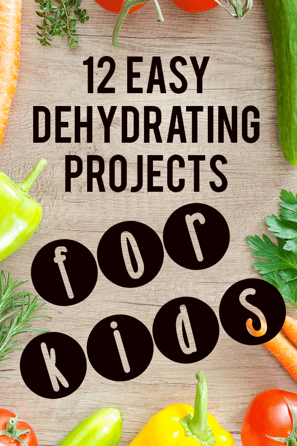 Wooden table with vegetables for 12 Dehydrating Projects for Kids