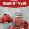 Strawberries and dried strawberries on a wooden background
