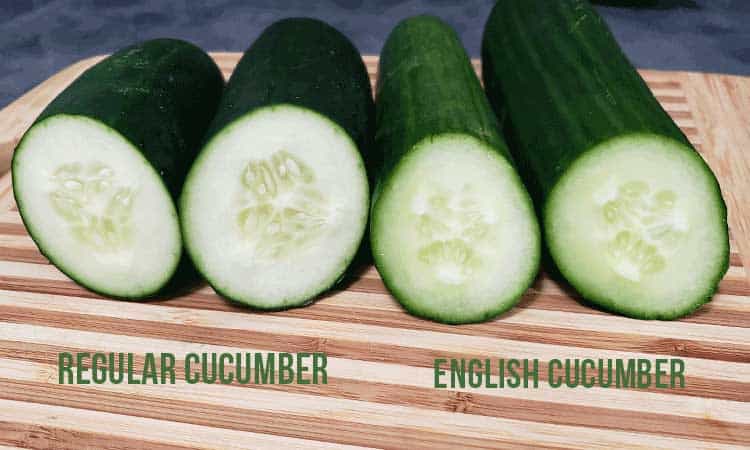 Difference between regular and English cucumbers for dehydrating