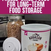 Repackage freeze dried food for long term storage.