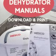 Nesco Dehydrator along with the printable manual