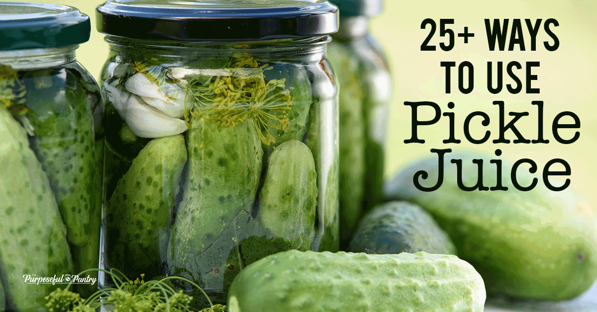Jars of pickled cucumbers - for use as pickle juice