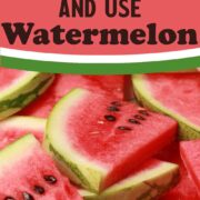 Slices of watermelon in a pile