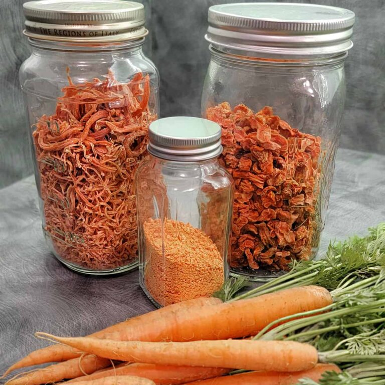 Dehydrated carrots