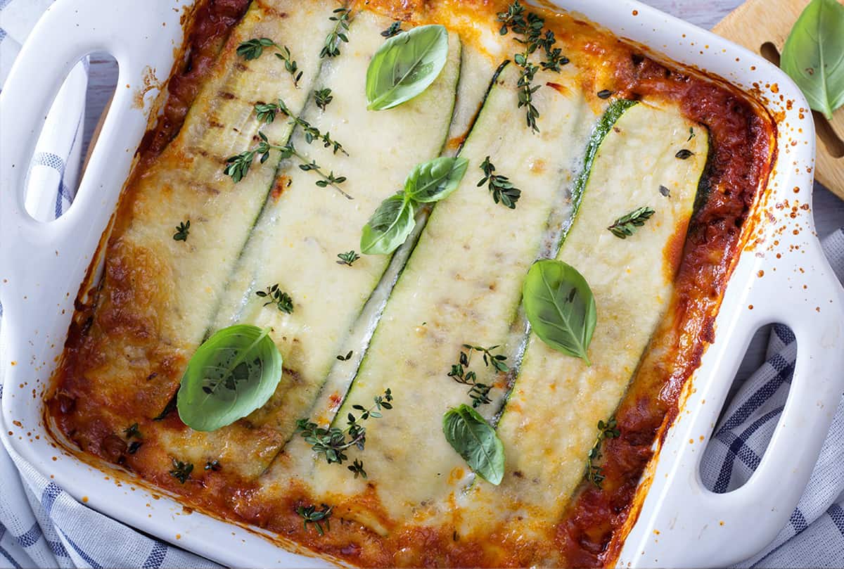 Zucchini lasagna as a means of preserving zucchini