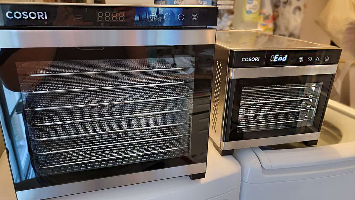 Cosori 10 tray and 6 tray dehydrator side by side