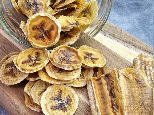 Dehydrated banana chips discount
